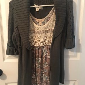 Decree brand sweater and tank top set